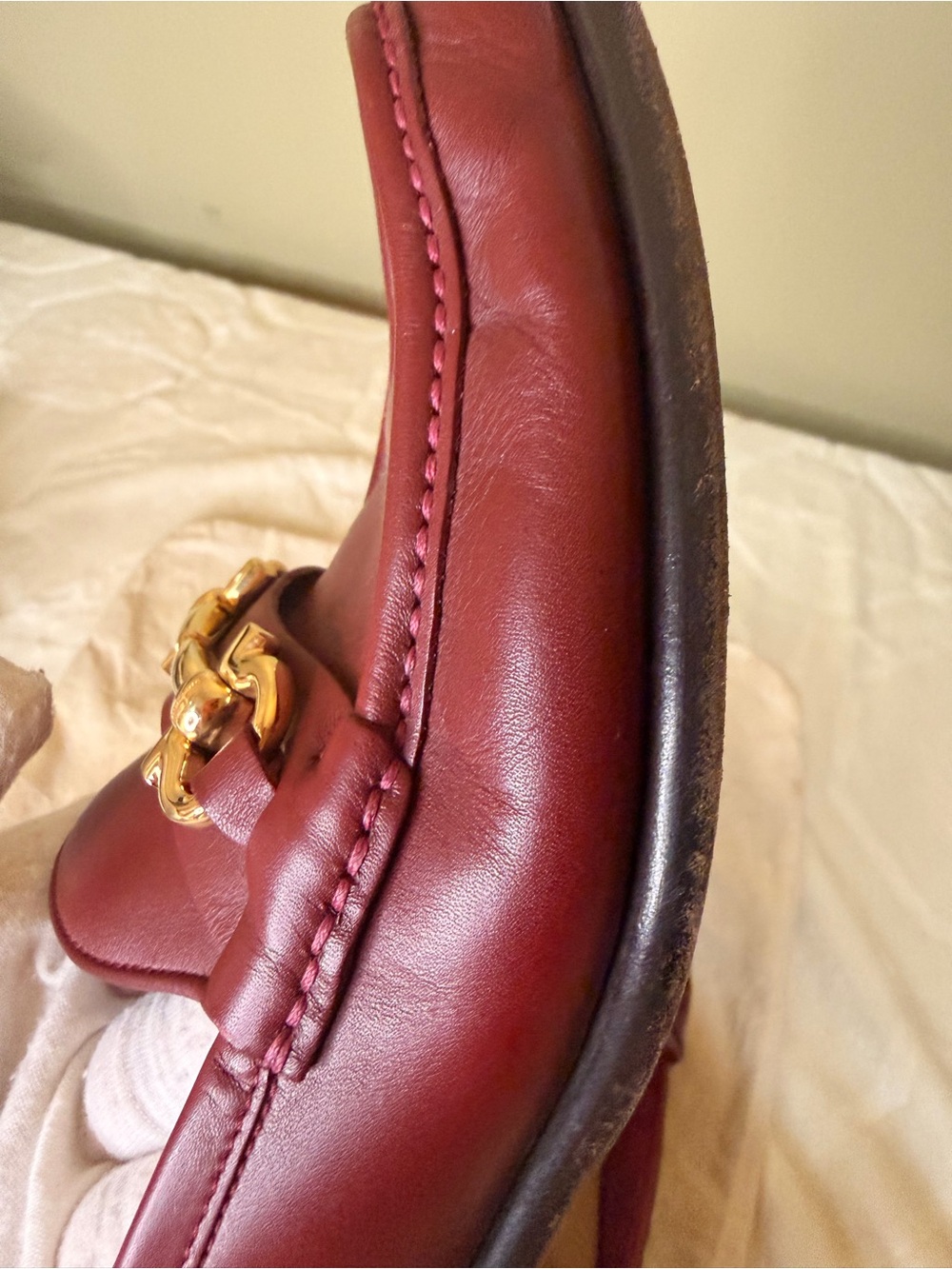 Salvatore Ferragamo Wine Leather Horsebit Loafers - Picture 13 of 16